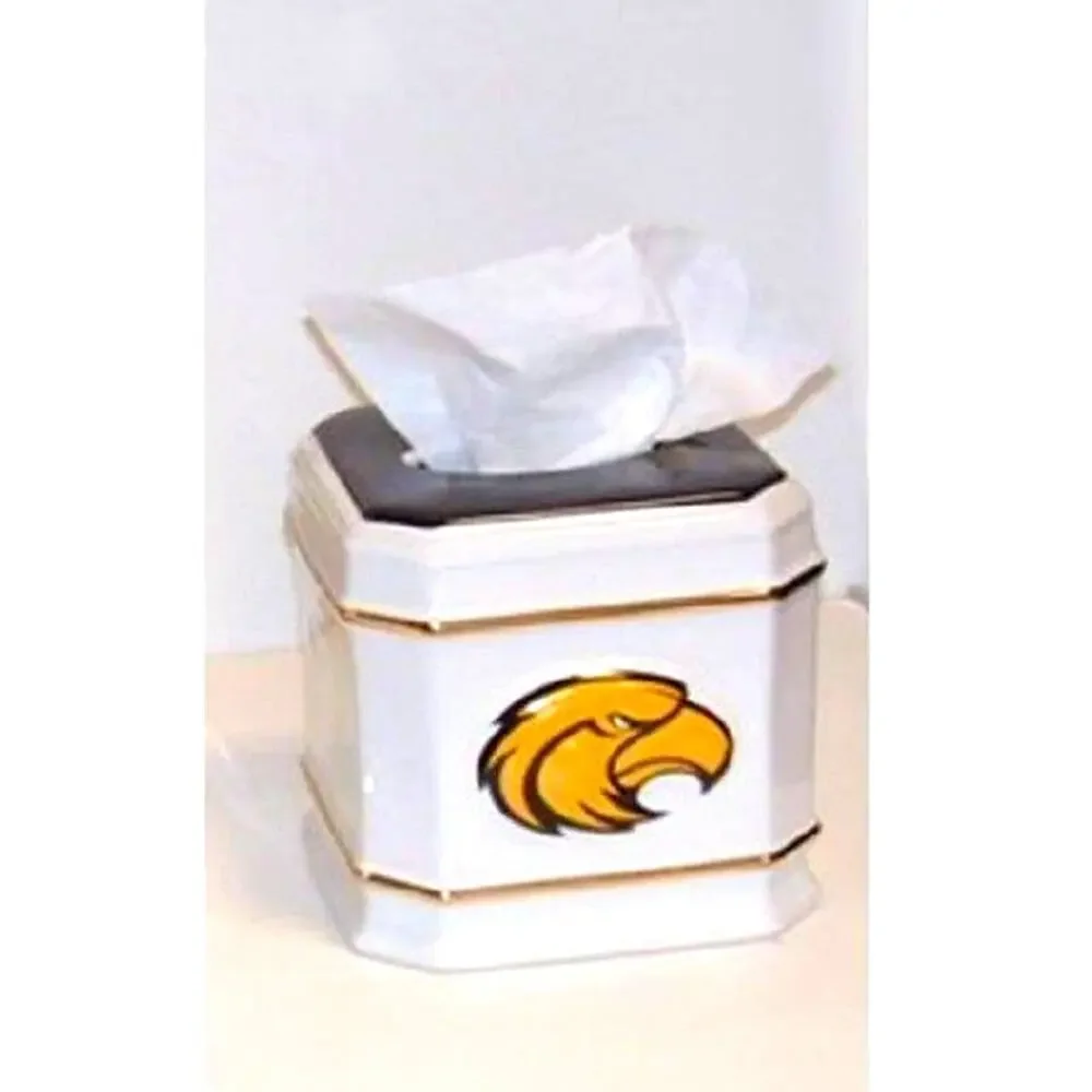 NCAA Southern Miss Eagles 6 x 6 Tissue Box Cover Holder Ceramic Bath NEW
